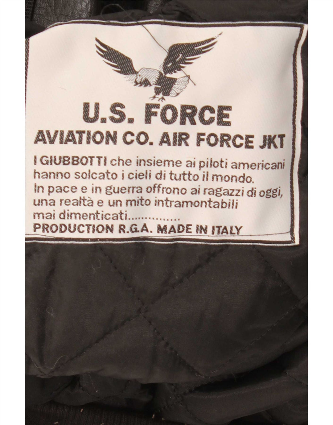 U.S Air Force Mens Graphic Flight Aviator Jacket UK 42 XL Black