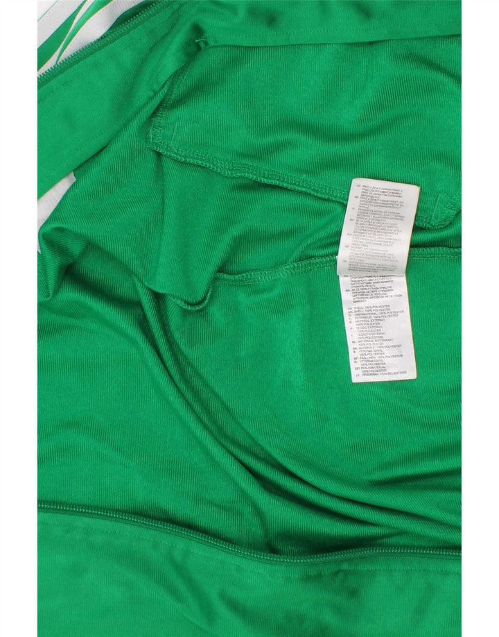 Giacca da ginnastica grafica da ragazzo Adidas 7-8 anni in poliestere verde
