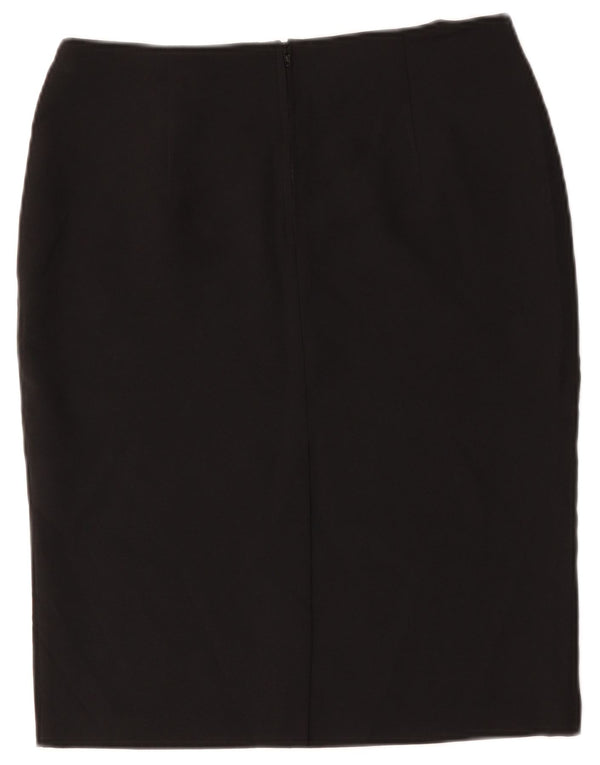 Marks & Spencer Womens Pencil Skirt UK 12 Medium W34 Black Polyester