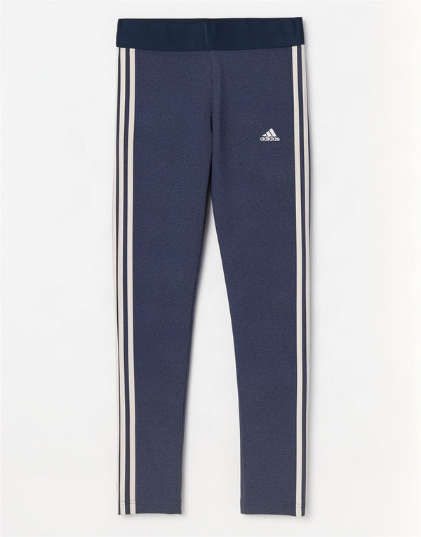 Adidas Womens Leggings UK 12/14 Medium Navy Blue Cotton