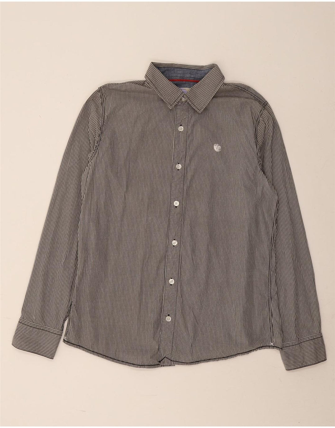 Fat Face Mens Shirt Large Grey Gingham Cotton