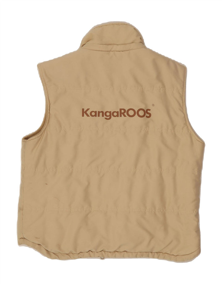 KANGAROOS Womens Padded Gilet UK 16 Large  Beige Polyester Classic Vintage Kangaroos and Second-Hand Kangaroos from Messina Hembry 
