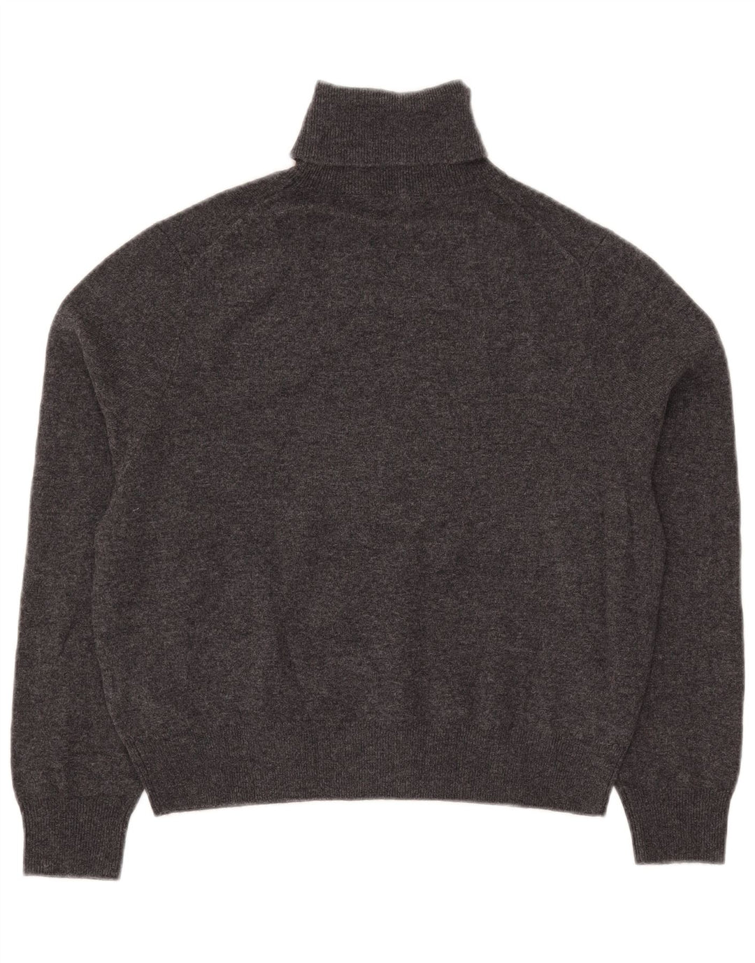 Massimo Dutti Dame Crop Roll Neck Jumper Sweater UK 10 Small Grey