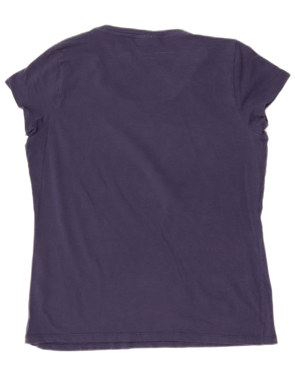 Trussardi Jeans Damen T-Shirt Top UK 14 Medium Marineblau