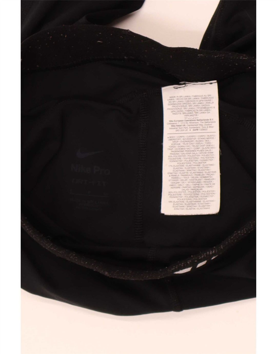 Nike Dame Dri Fit Grafiske Leggings UK 8 Small Black Polyester