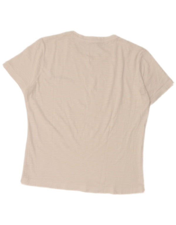 Calvin Klein Jeans T-Shirt Top UK 14 Medium White