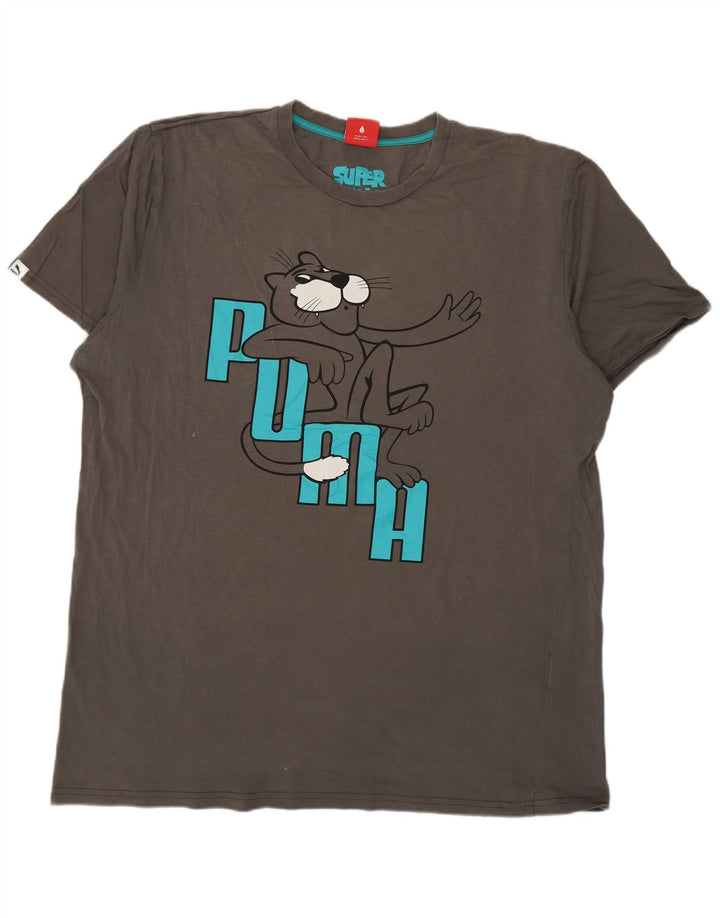 PUMA Mens Graphic T-Shirt Top XL Grey