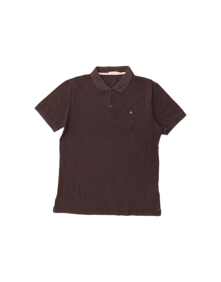 CALVIN KLEIN Mens Polo Shirt Medium Black Cotton Vintage Calvin Klein and Second-Hand Calvin Klein from Messina Hembry 