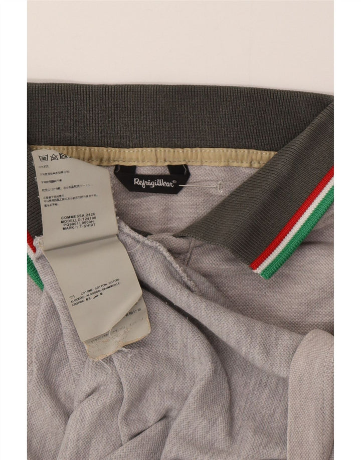 Refrigiwear Mens Polo Shirt Small Grey Cotton