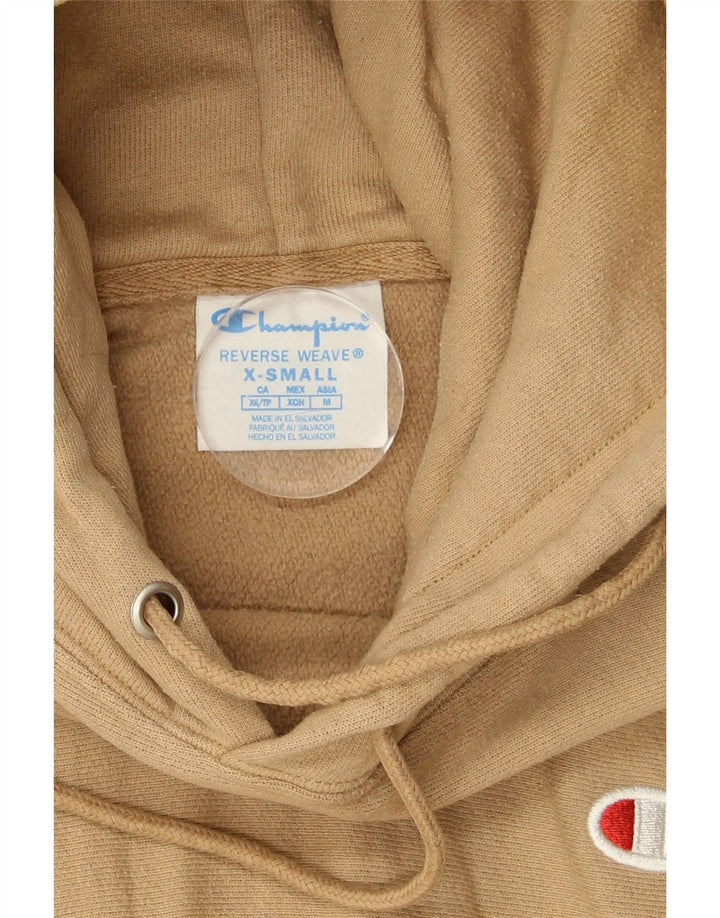 CHAMPION Mens Hoodie Jumper XS Beige Cotton Vintage Champion and Second-Hand Champion from Messina Hembry 