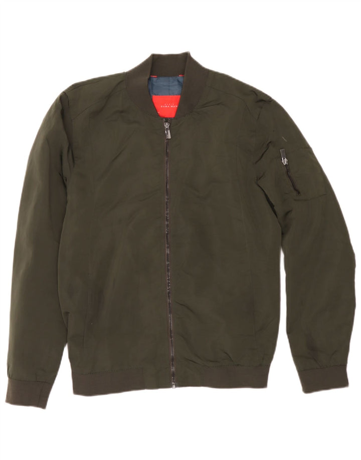 Bomber pentru bărbați Zara UK 38 Medium Kaki Poliester