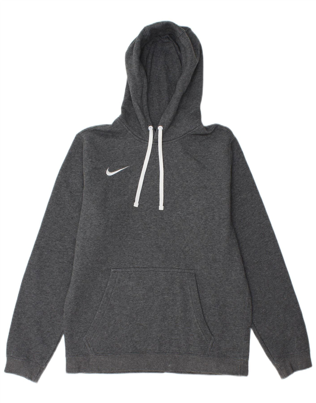 NIKE Mens Hoodie Jumper Medium Grey Cotton