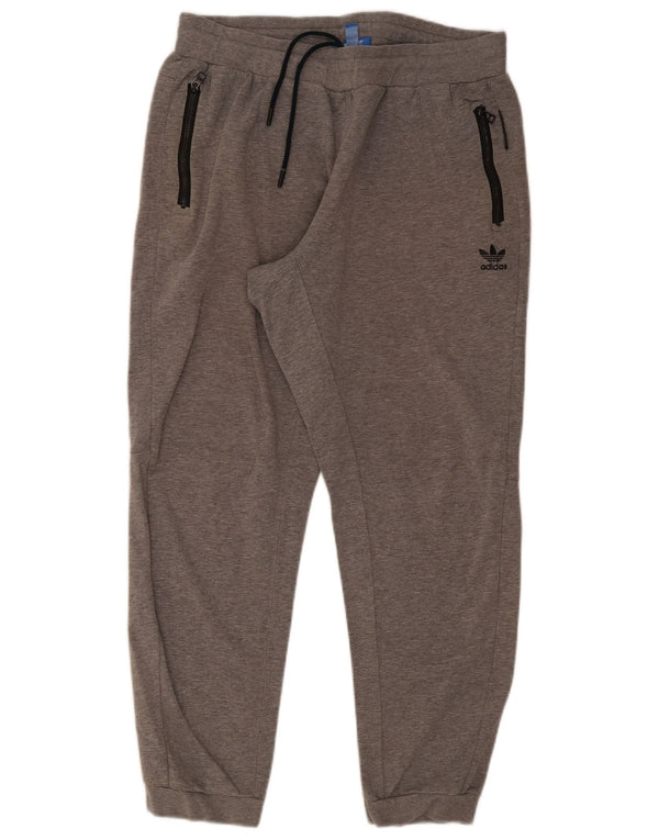 Calças de treino masculinas Adidas Joggers XL cinza algodão