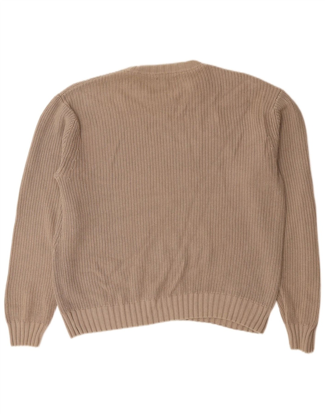 Maglione Zara da uomo con scollo a barca in cotone beige medio