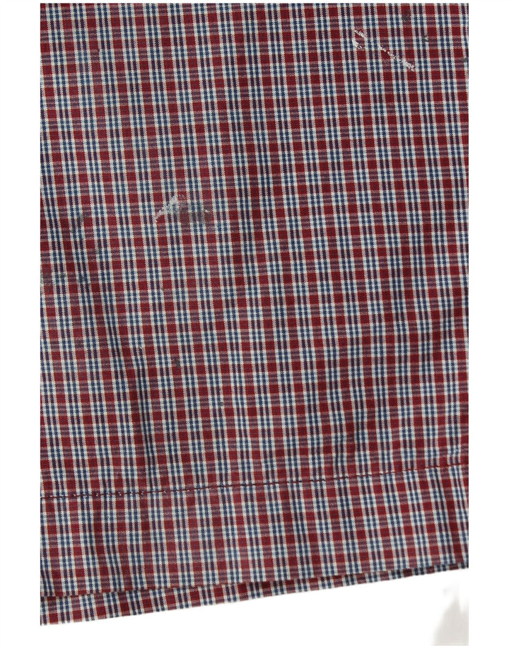 MARKS & SPENCER Mens Chino Shorts W40 XL  Red Check Cotton