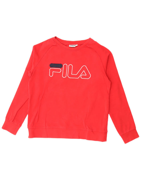Fila Mens Graphic Sweatshirt Jumper Medium Red Cotton