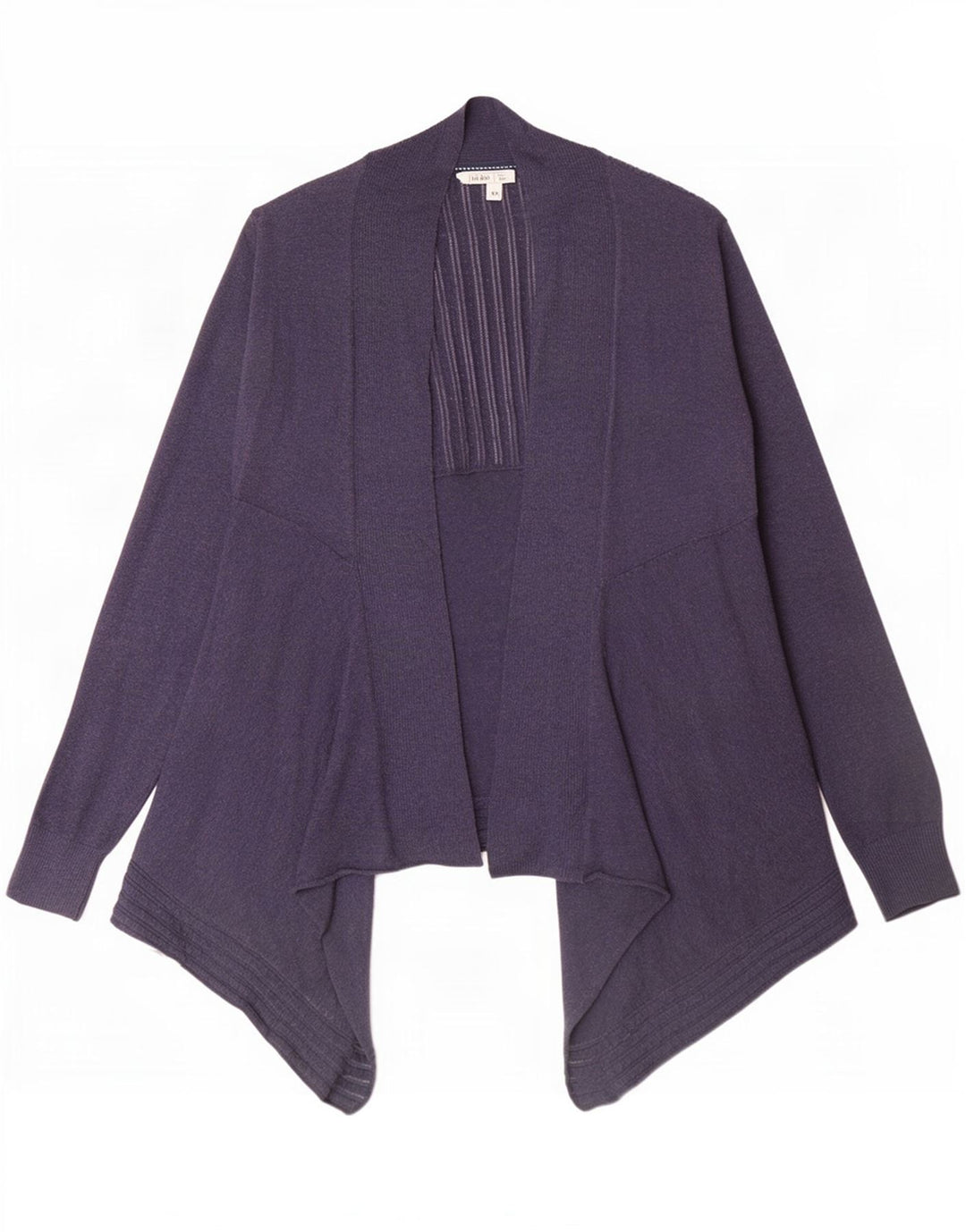 Fat Face Womens Asymmetric Open Cardigan Sweater UK 12 Medium Navy Blue