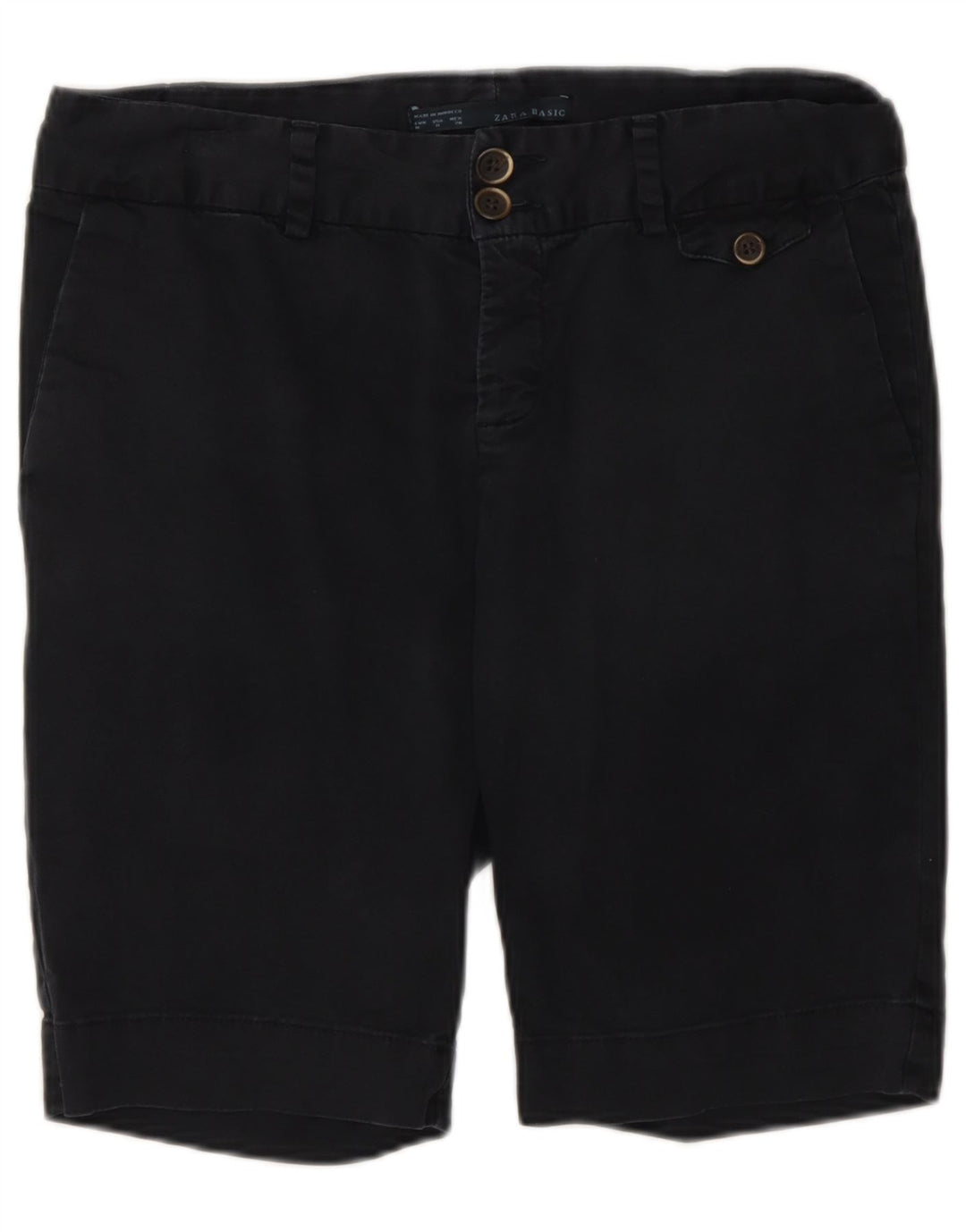 Zara Womens Chino Shorts Medium W28  Navy Blue