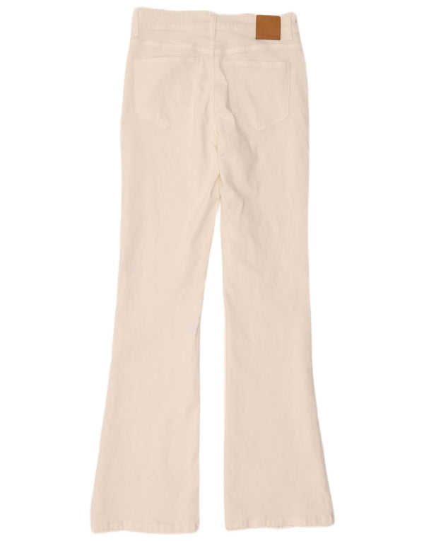 Massimo Dutti Vaqueros Bootcut Mujer EU 40 Medium W30 L34 Blanco Algodón