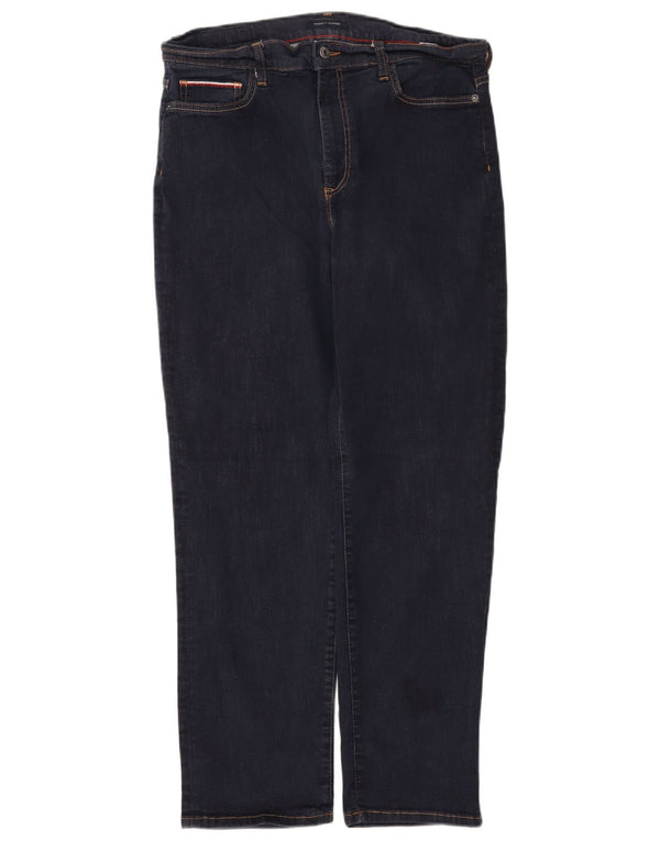 Tommy Hilfiger Dame Straight Jeans US 14 XL W34 L29 Marineblå Bomuld