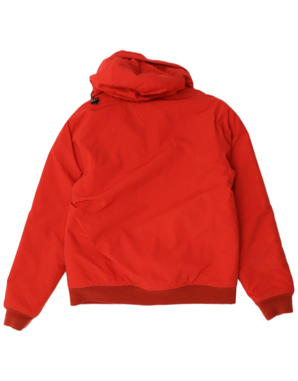 Carhartt gepolsterte Herrenjacke mit Kapuze, UK 40, großes rotes Nylon
