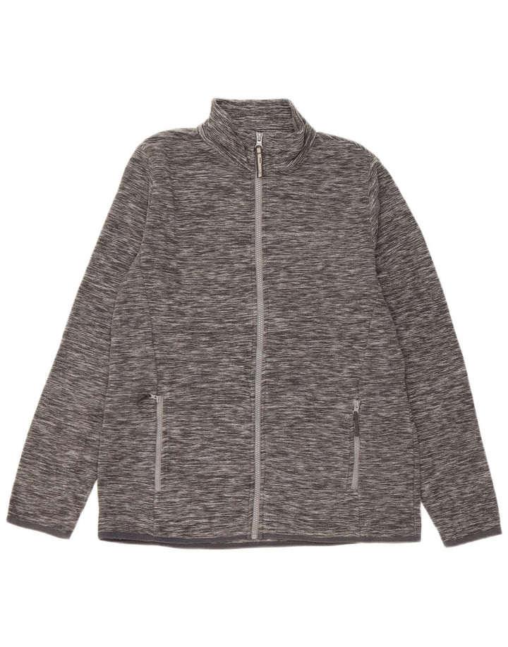 Mountain Warehouse Womens Fleece Jacket UK 16 Large Grey Flecked Polyester