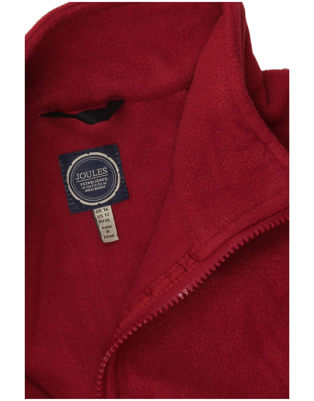 Joules Womens Oversized Liner Fleece Jacket UK 16 Large Pink Polyester