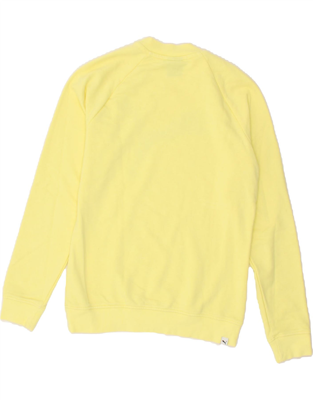 PUMA Womens Graphic Sweatshirt Jumper UK 10 Small Yellow Vintage Puma and Second-Hand Puma from Messina Hembry 