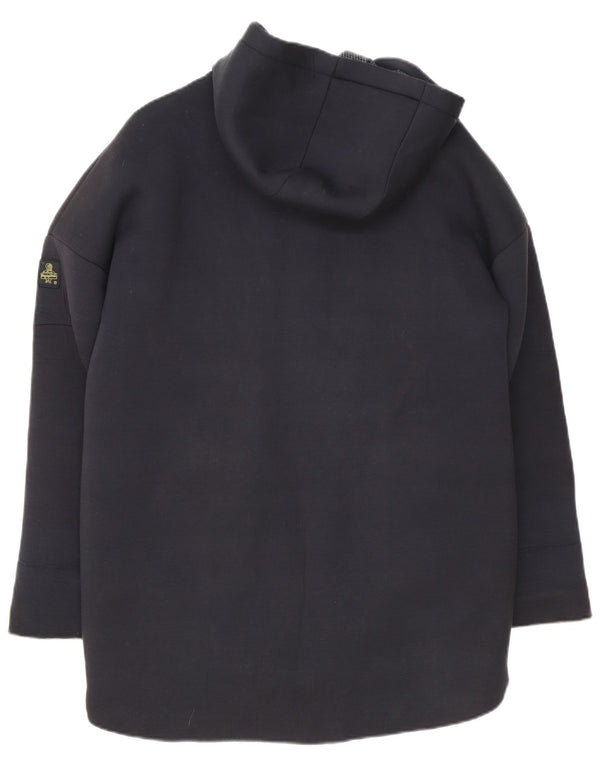 Refrigiwear Womens Oversized Hooded Windbreaker Coat UK 6 XS Black