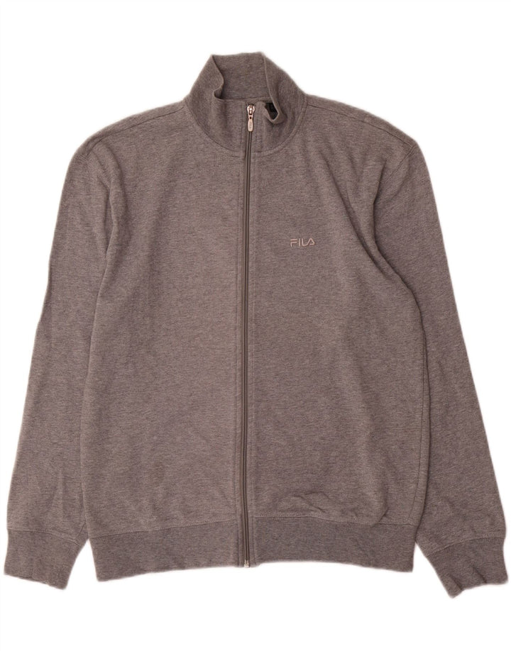 Fila Mens Tracksuit Top Jacket XS Grey Cotton