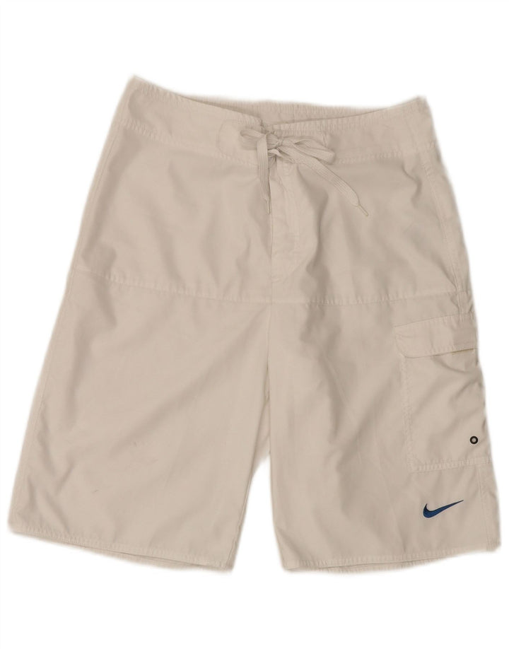 Nike Mens Swimming Shorts Small White Polyester