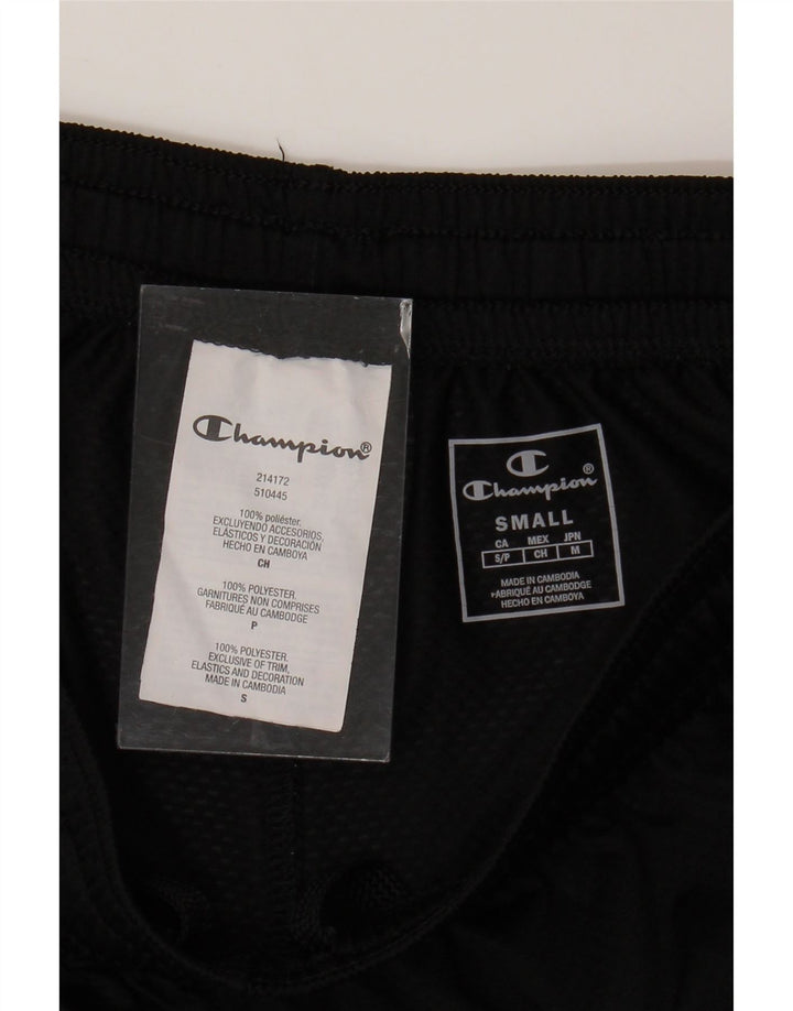 CHAMPION Mens Sport Shorts Small  Black Polyester