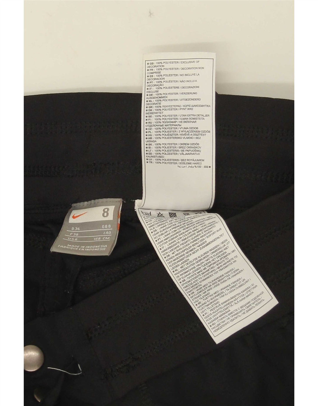 Nike Womens Capri Cargo Trousers UK 8 Small W28 L20 Black Polyester