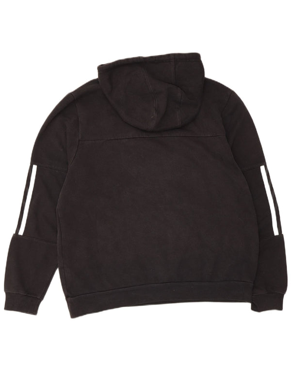 Adidas Sudadera con capucha extragrande para mujer UK 4/6 XS Algodón negro