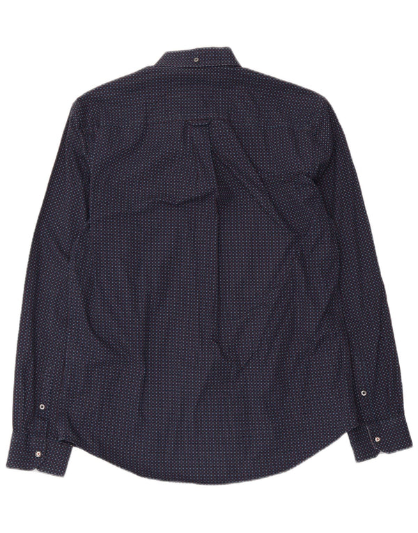 Ben Sherman Herreskjorte Medium Navyblå plettet bomuld