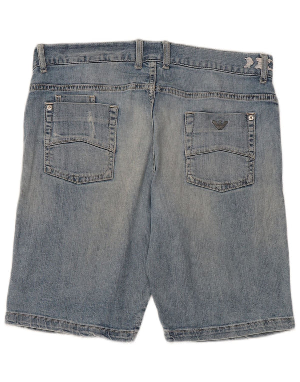 Shorts jeans para meninos Armani 15-16 anos W34 algodão azul