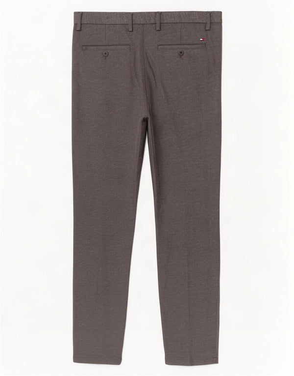 Tommy Hilfiger Mens Slim Chino Calças W32 L30 Cinza Viscose