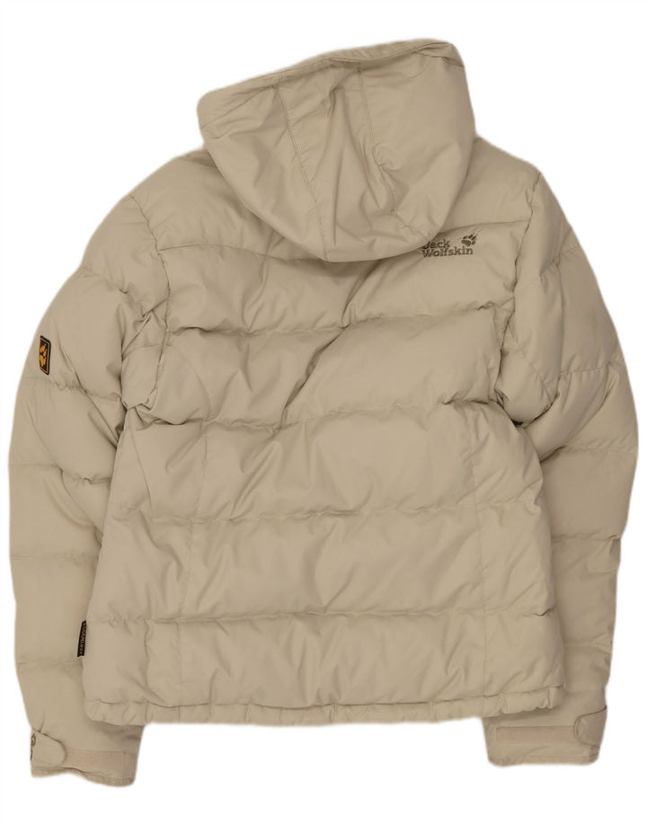 Jack Wolfskin Damen Wattierte Jacke mit Kapuze UK 10 Small Beige Polyamid