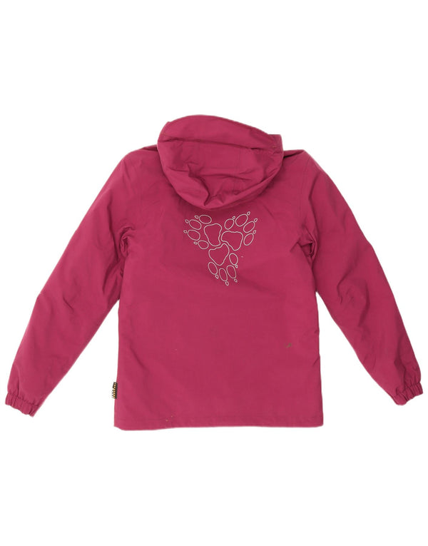 Giacca a vento con cappuccio grafica per ragazze Jack Wolfskin 11-12 anni Rosa