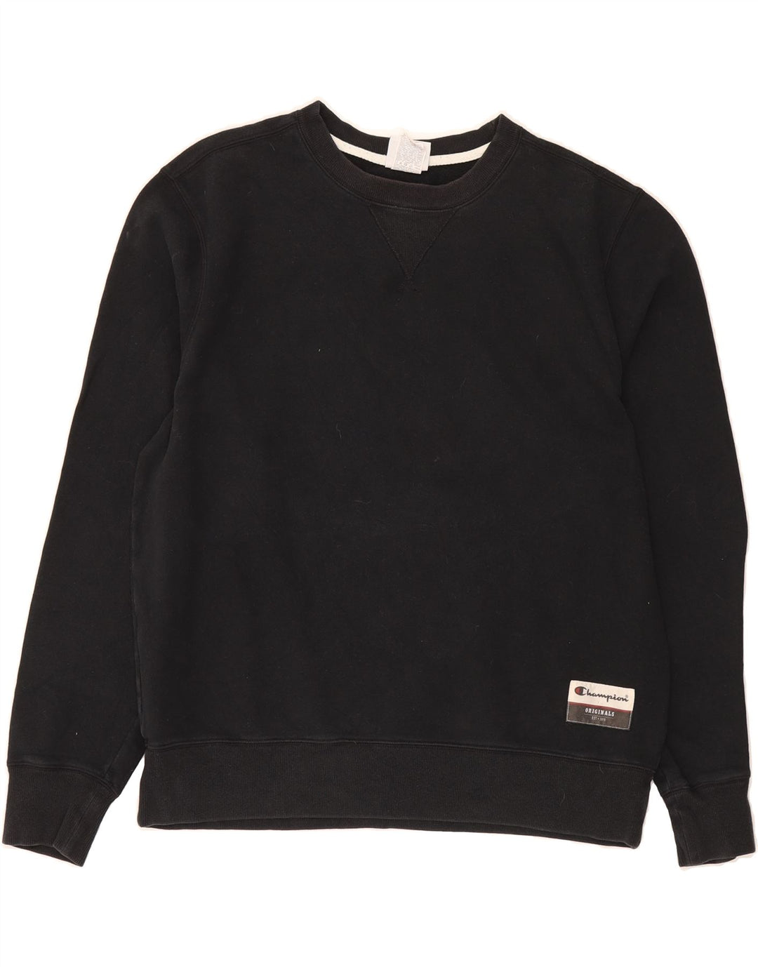 CHAMPION Mens Sweatshirt Jumper Large Black Cotton Vintage Champion and Second-Hand Champion from Messina Hembry 