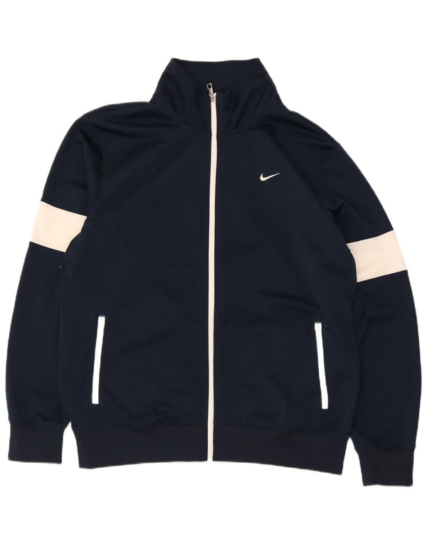 Nike Veste de survêtement coupe classique pour homme - Taille L - Bleu marine - Colorblock