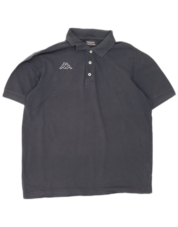 Kappa Mens Polo Shirt XL Grey Cotton