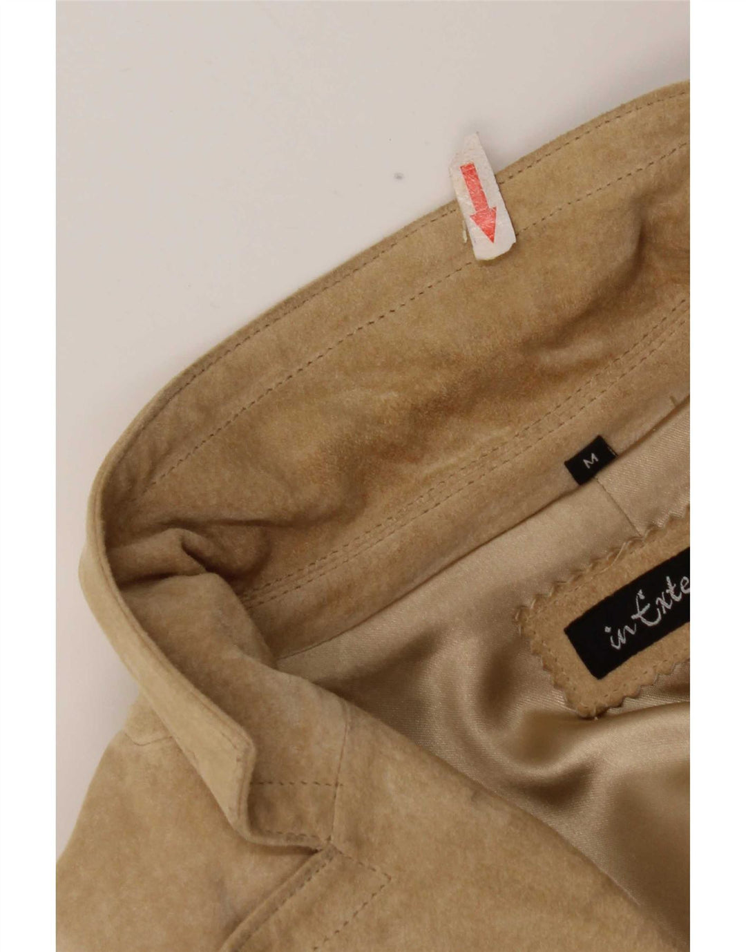 In Extenso Jachetă de piele intoarsa cu 2 nasturi pentru femei UK 14 Medium Beige Piele