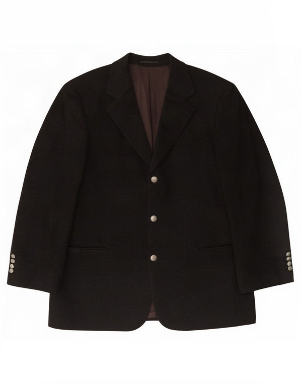 Jaqueta Blazer Masculina Hugo Boss com 3 Botões EU 52 XL Lã Virgem Cinza