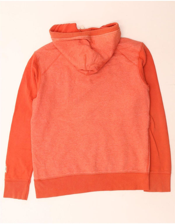 Jack & Jones Mens Graphic Button Neck Hoodie Jumper Medium Pink Colourblock