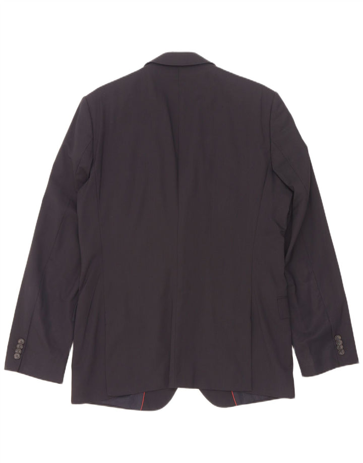 Giacca blazer da uomo a 2 bottoni Hugo Boss UK 50 grande in lana blu navy