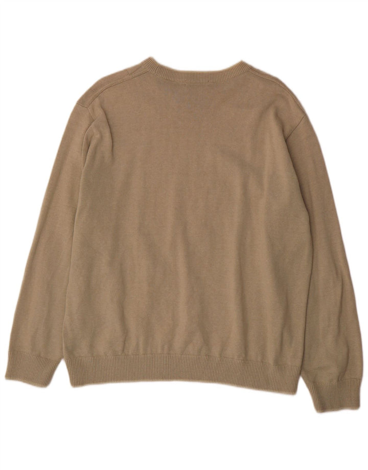 Marks & Spencer Mens Crew Neck Jumper Sweater Large Beige