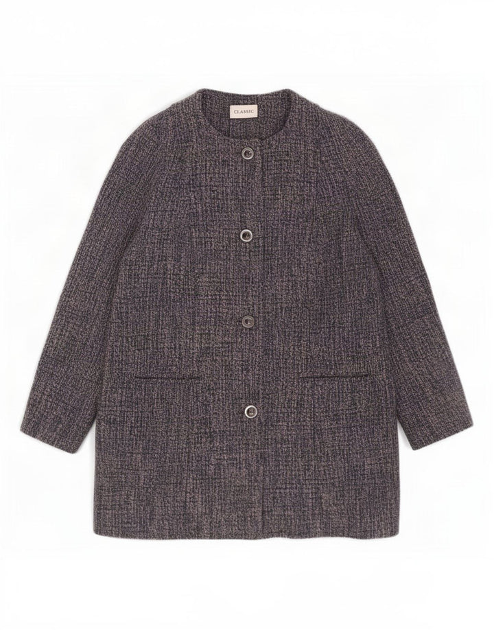 Marks & Spencer Abrigo clásico para mujer UK 40 XL Poliéster moteado azul