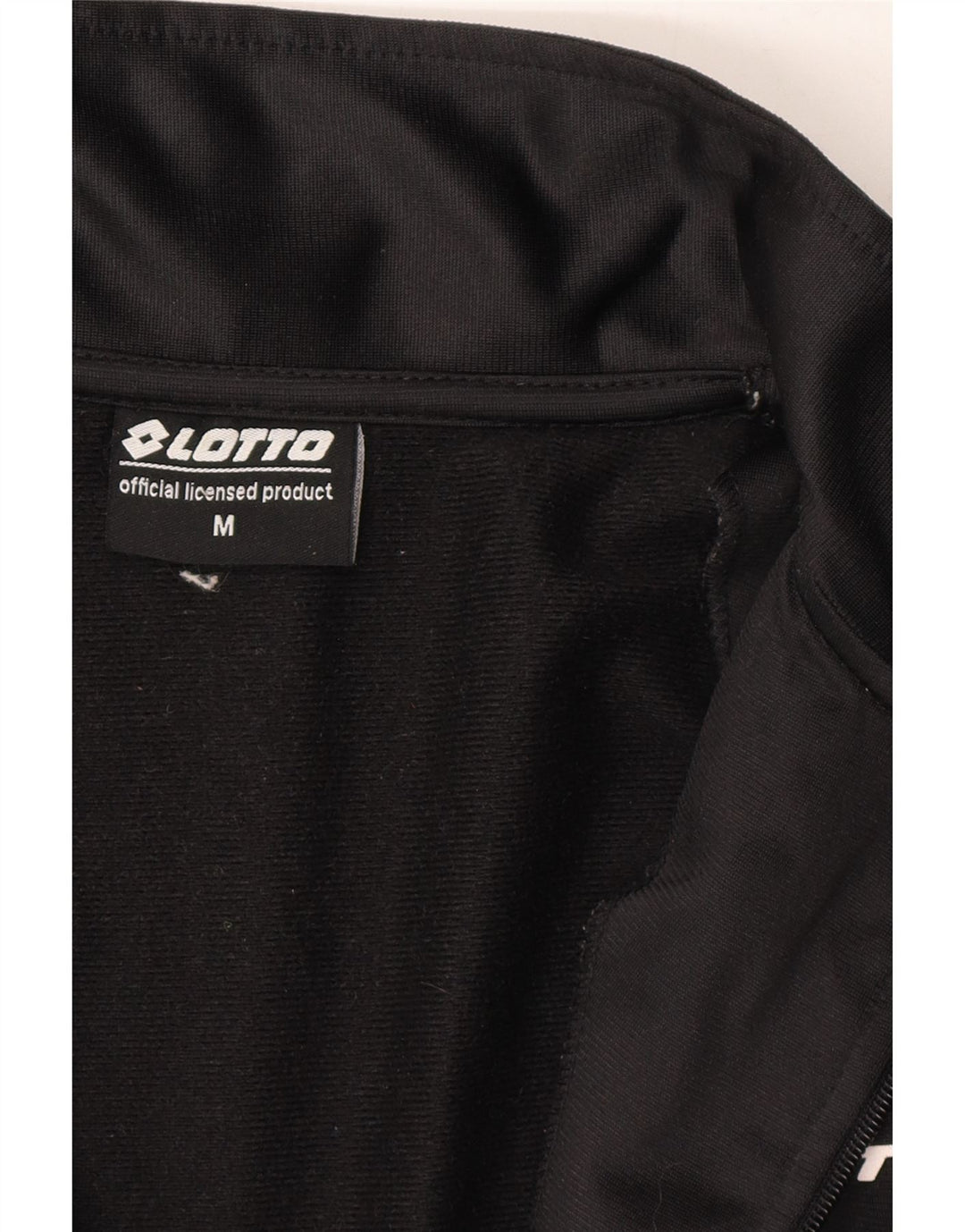 LOTTO Mens Tracksuit Top Jacket Medium Black Vintage Lotto and Second-Hand Lotto from Messina Hembry 