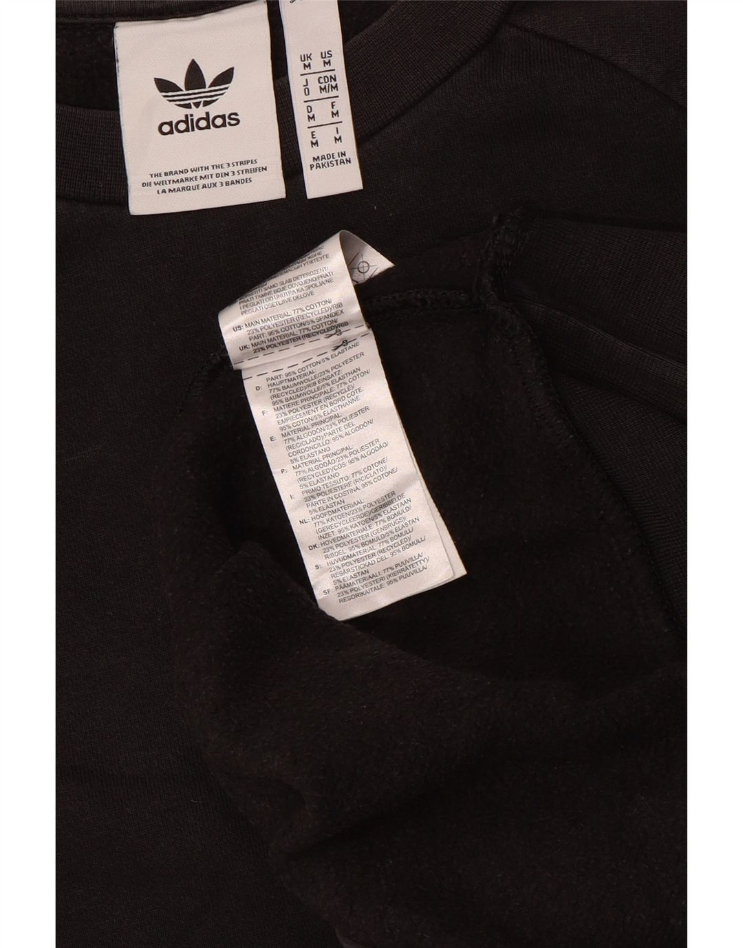 Felpa Adidas Uomo Maglione Medio Nero Cotone